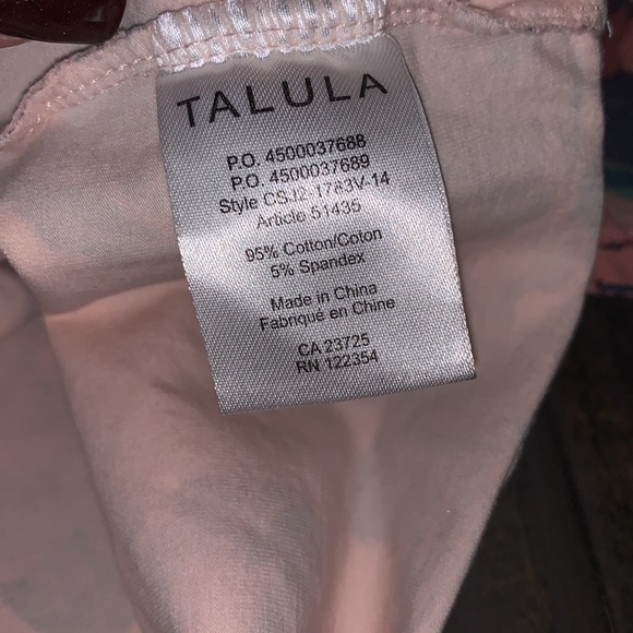 Talula Light Pink  Multi Floral Crop Top- Size Small - Picture 4 of 5